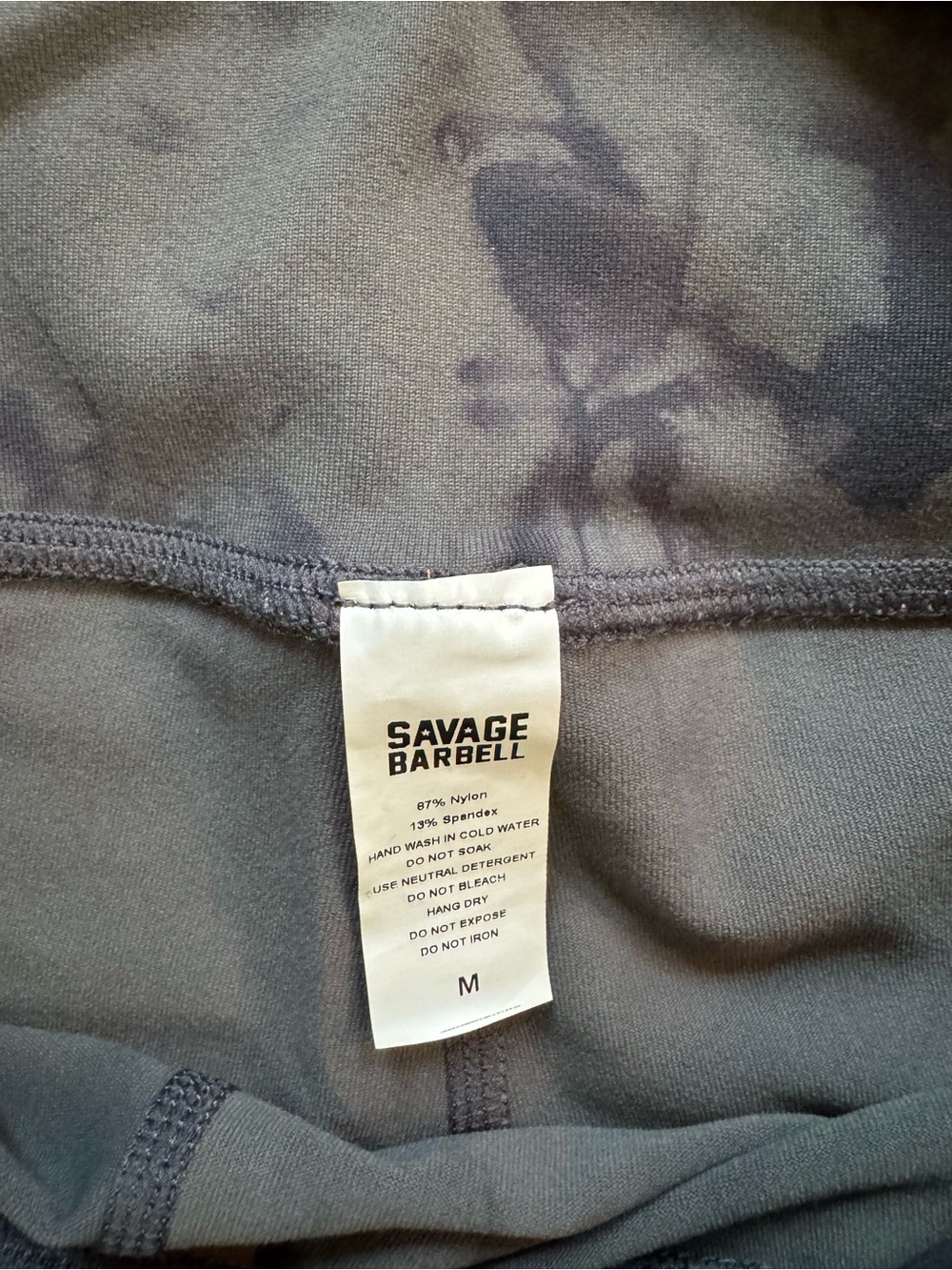 Savage Barbell Charcoal Tie-Dye shorts